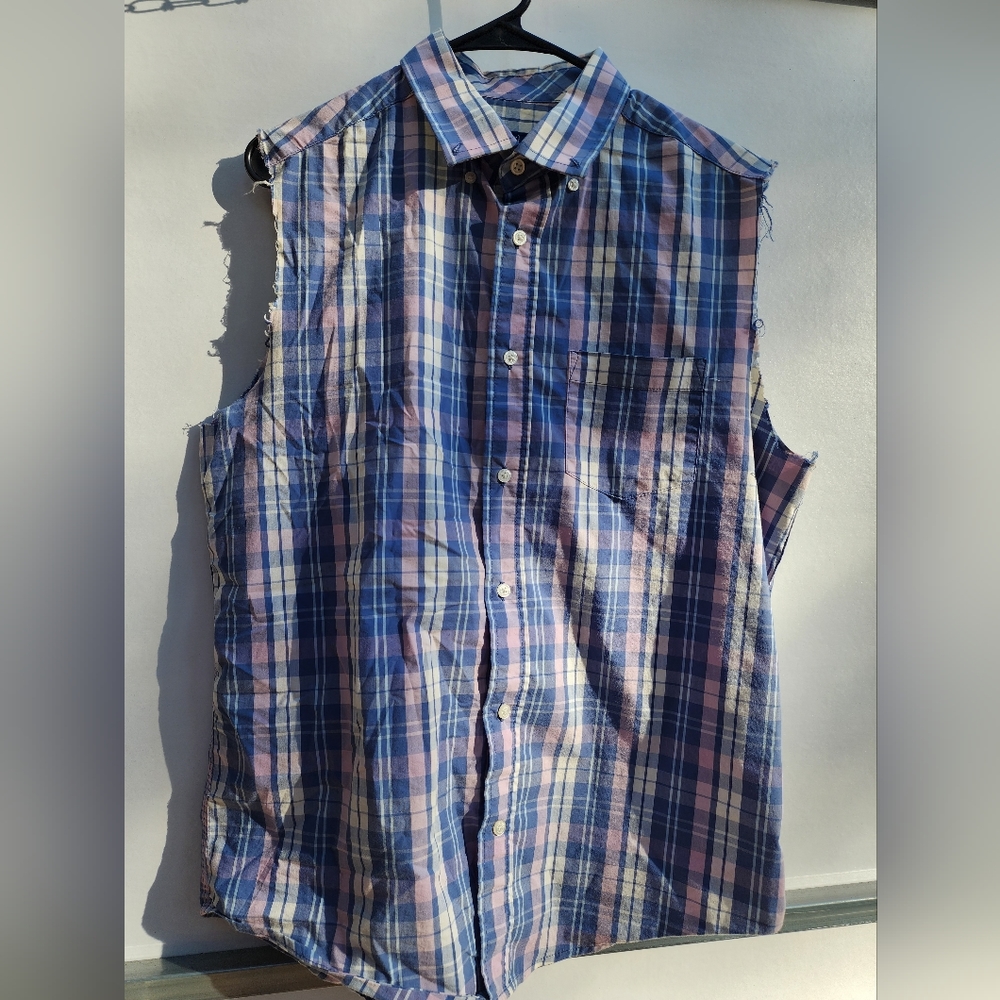 Mens Cutoff button up